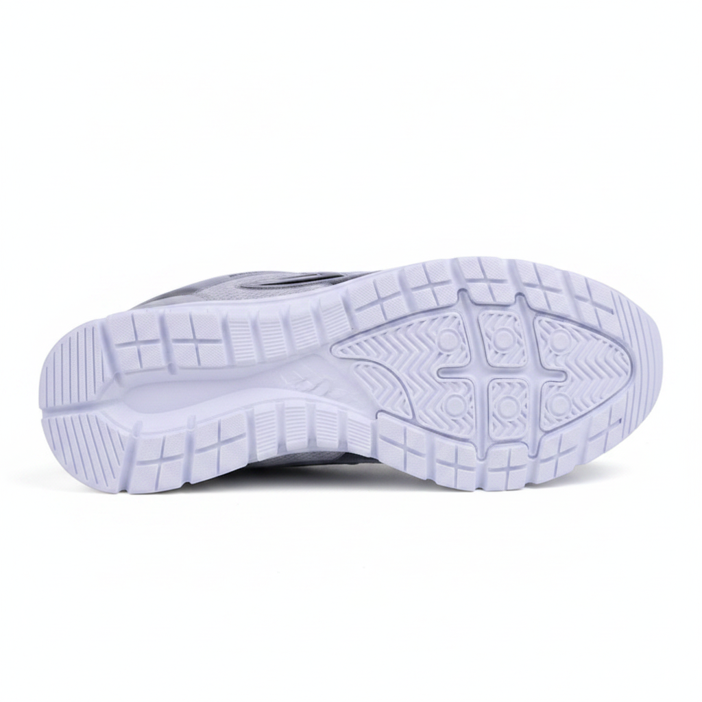 Sneaker grise légère respirante — semelle outsole
