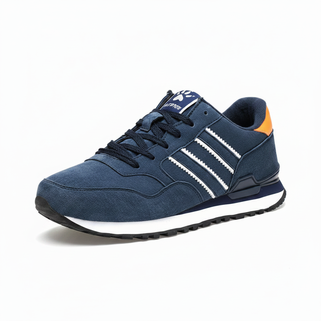 Navy Blue Runner — 3/4 Front