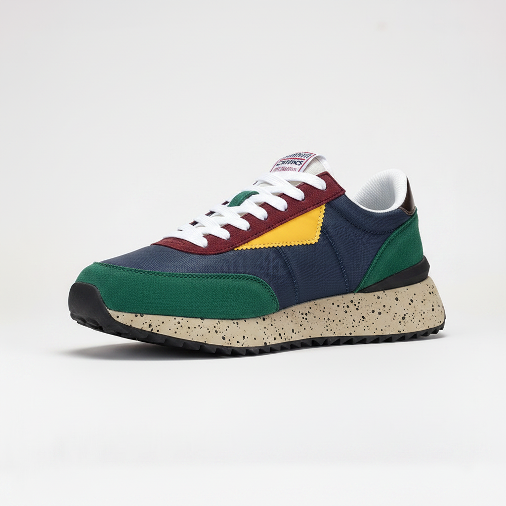 Noivin — 3/4 Front, Green/Navy Multicolor