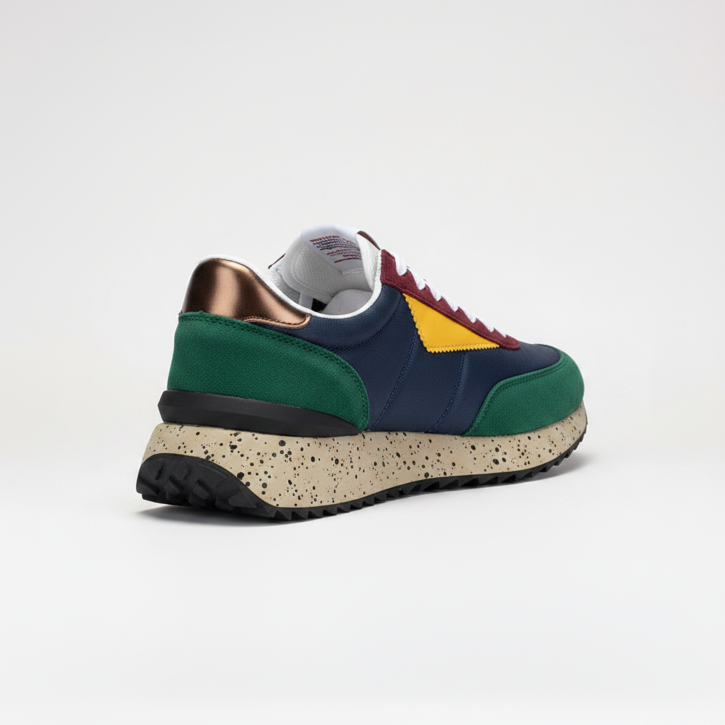 Noivin — 3/4 Rear, Green/Navy Multicolor