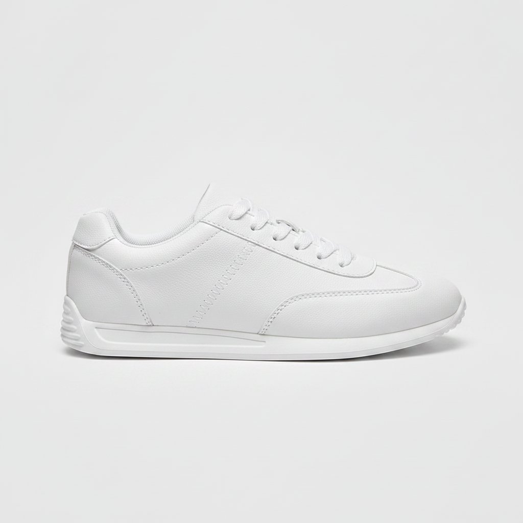 Noivin — All White Sneaker, Side Profile