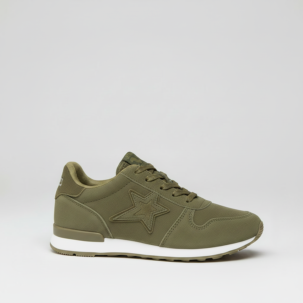 Noivin – Army Green Sneaker 3/4 Front