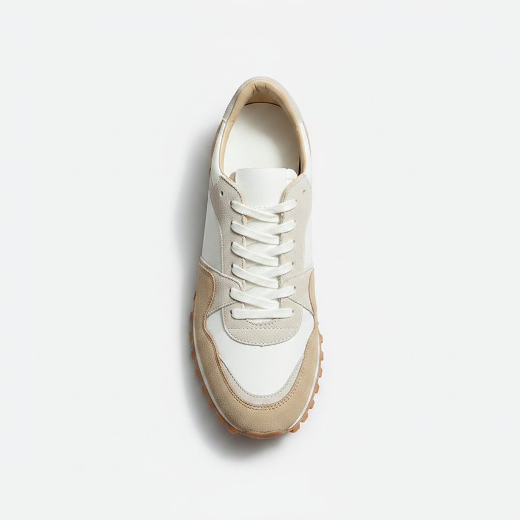 Noivin Beige/White — Top-Down