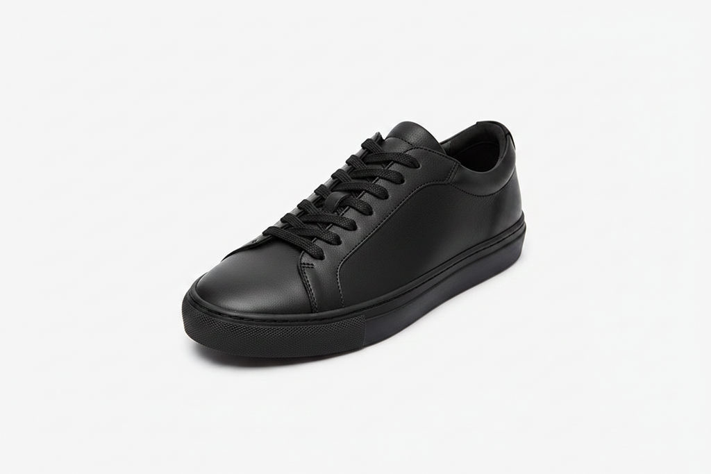 Noivin — Black Leather, 3/4 Front