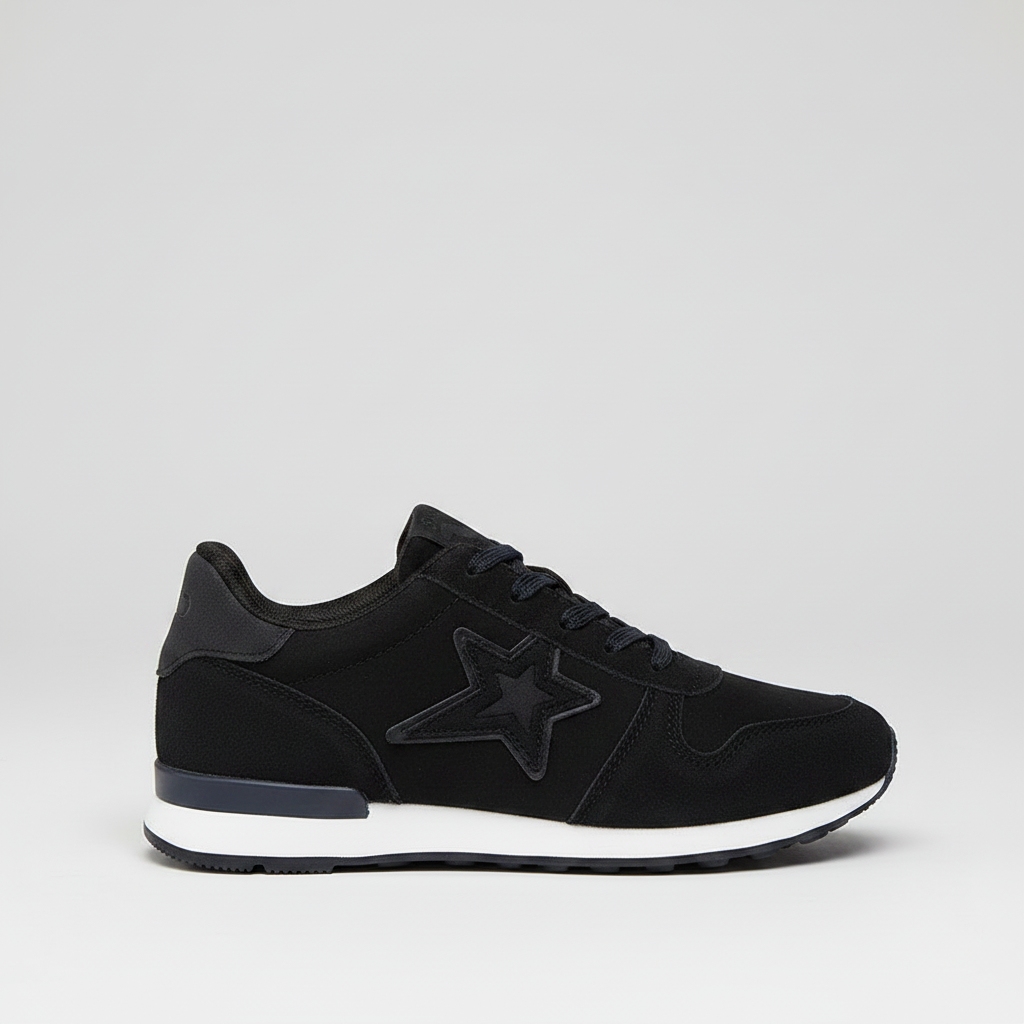 Noivin – Black Sneaker Side Profile