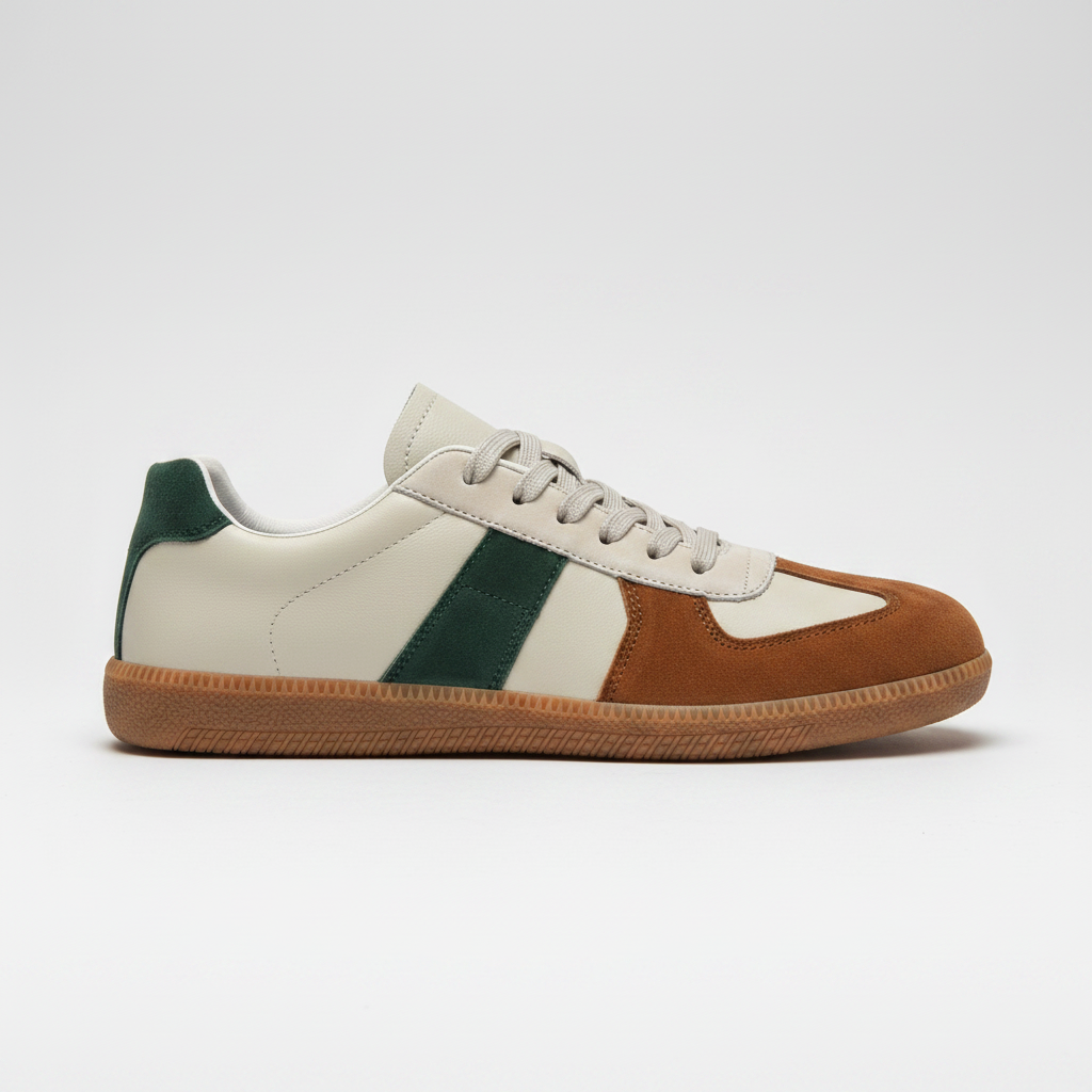 Noivin — Cream Brown Green Sneaker