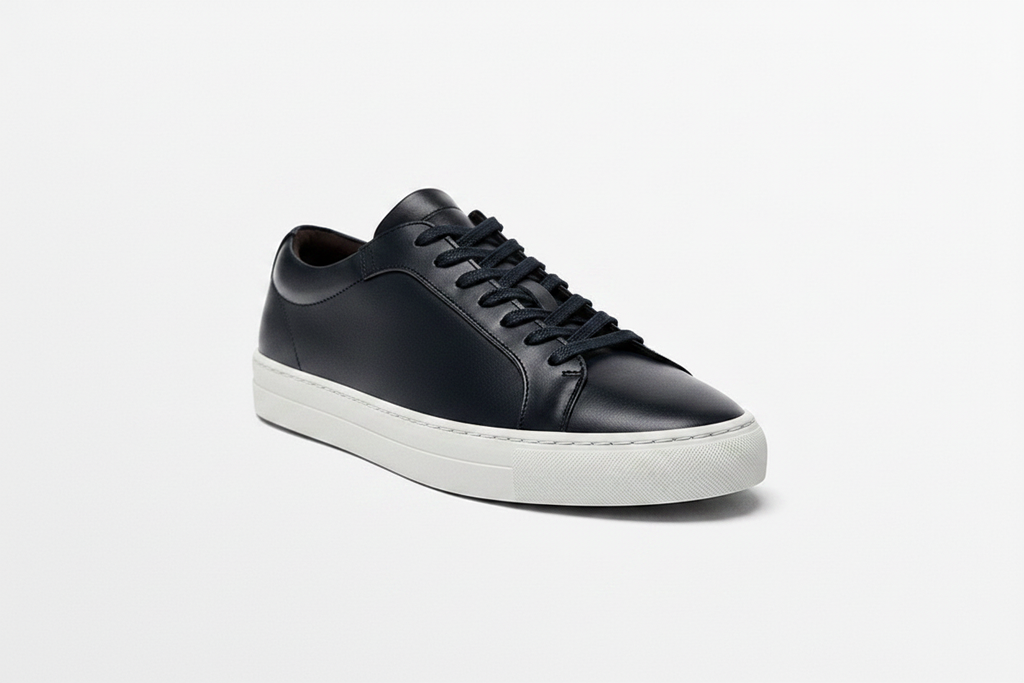 Noivin — Navy Leather, 3/4 Front