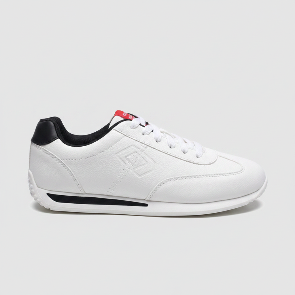 Noivin — White/Black Sneaker, Side Profile