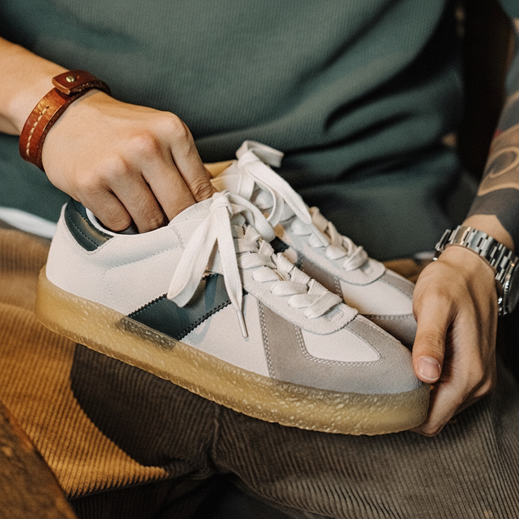 Noivin — White Grey Teal Sneaker