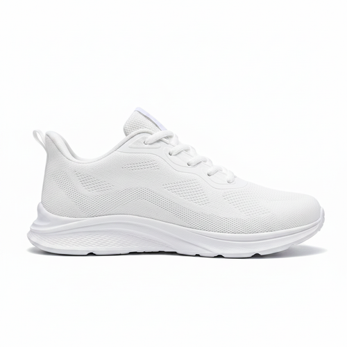 Noivin — White Mesh Sneaker, Side Profile