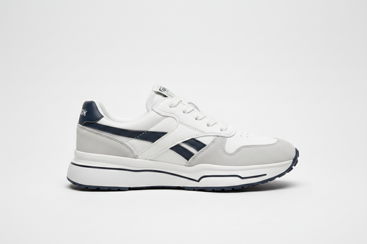 Noivin White Navy Side Profile