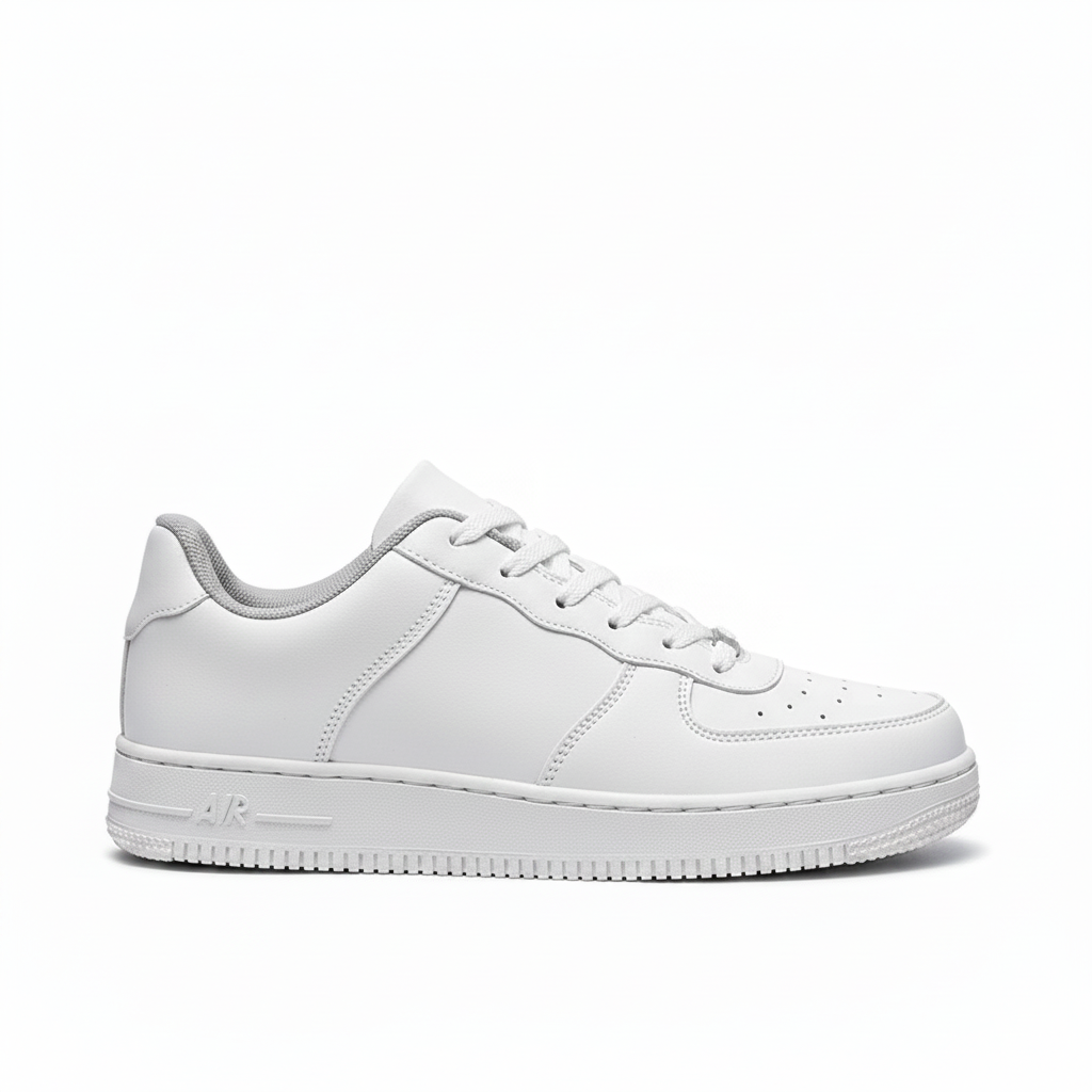 Noivin White Sneaker — Side Profile