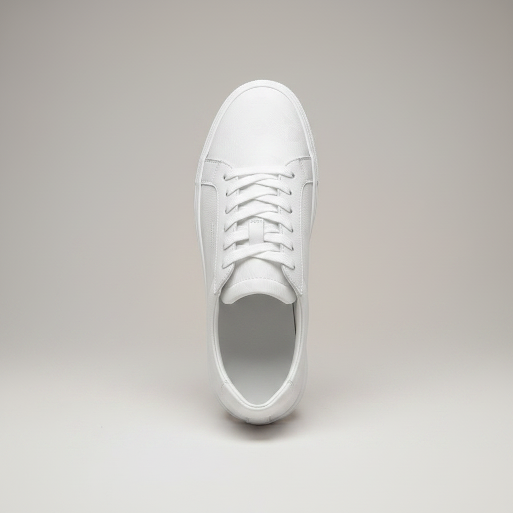 Noivin White Sneaker — Top-Down