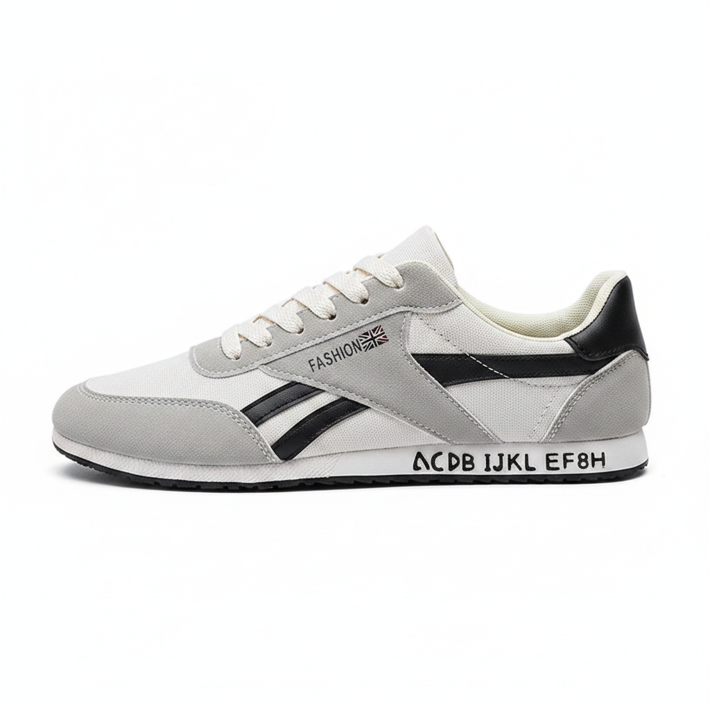 Sneaker Canvas Grise — Vue Latérale Gauche
